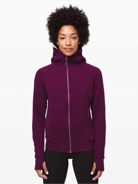 lululemon scuba light cotton fleece hoodie in marvel purple